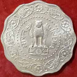 Ten Paise Coin 1974 Obverse 