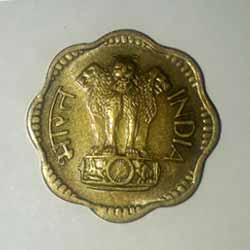 Ten Or 1969 10 paise coin Obverse
