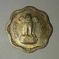 Two Naya Paisa 1963  Obverse : Ashoka Lion Capital