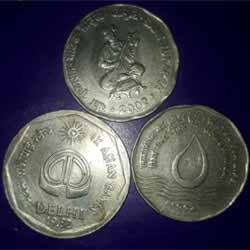 2 Rupee Coin IX Asian Games, Sant Tukaram, Water for life
