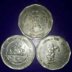 2 Rupees coin Supreme Court World Food Day Bio Diversity 150 Years of Indian Railways