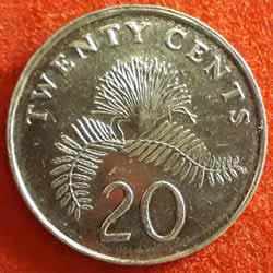 Twenty Cents Coin Reverse