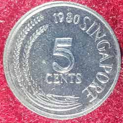 5 Cents Coin Obverse 1980