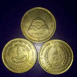 Madurai Nayak coin Hanuman Sriveera Back Madurai Nayak coin Hanuman Sriveera Back