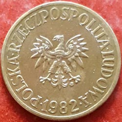 5 Złotych 1st Eagle Design 1982 Obverse