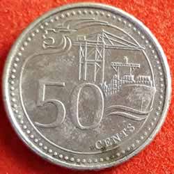 Fifty Cents Coin Reverse