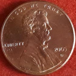 US Coins 1 Cent "Lincoln Memorial Cent" Obverse