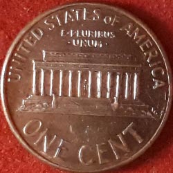 US Coins 1 Cent "Lincoln Memorial Cent" Reverse