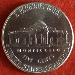 US Coins 5 Cents "Jefferson Nickel" 2nd portrait, Return to Monticello Reverse