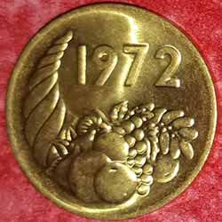 Algeria Coin Twenty or 20 Centimes FAO 1972 Obverse
