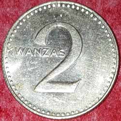 Angola Coin 2 Kwanzas 1977 Reverse