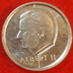 Belgium One or 1 Franc - Albert II Coin Obverse