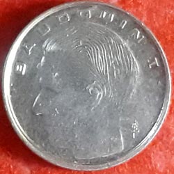 Belgium One or 1 Franc - Baudouin I Coin Obverse