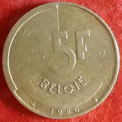 Belgium Five or 5 Franc - Baudouin I Coin Reverse