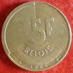 5 Franc - Baudouin I Coin Reverse