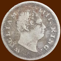 British East India Company - King William III Quarter or 1⁄4 - Rupee Silver Coin 