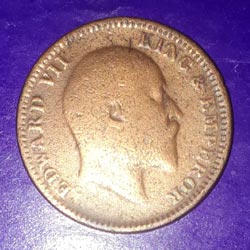 Edward VII - One Quarter Anna (Copper)