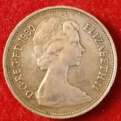 England Coins 2 New Pence - Elizabeth II 2nd portrait Obverse