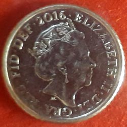 England Coins 5 Pence - Elizabeth II 5th portrait; Royal Shield Obverse