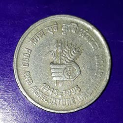 Madurai Nayak coin Hanuman Sriveera Back Madurai Nayak coin Hanuman Sriveera Back