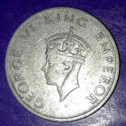 George VI - Half Rupee Nickel 1947