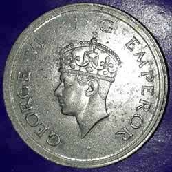 George VI - One Rupee Nickel 1947