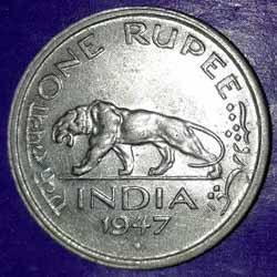 George VI - 1 Rupee Nickel 1947