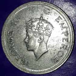 George VI - One Rupee Nickel 1947