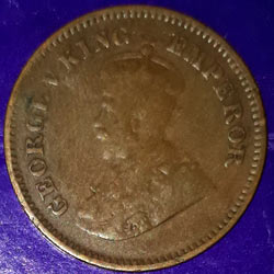 George V - 1⁄2 Pice Information and Value Obverse