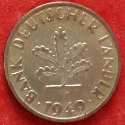 Germany Federal Republic Ten or 10 Pfennig Coin