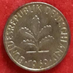 Germany Federal Republic Five or 5 Pfennig Coin
