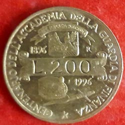 200 Lire Academy of Guardia di Finanza Reverse