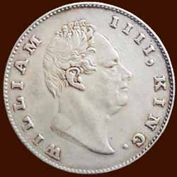  King William III 1 Rupee Silver Coin 1835