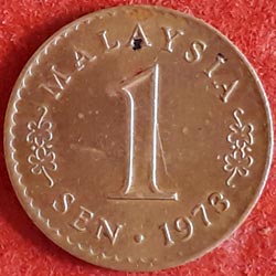 1 Sen 1973 Obverse