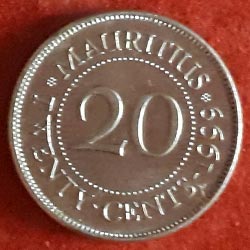 Mauritius 20 Cents  Reverse