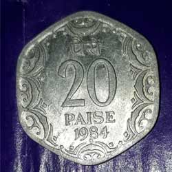 Old Twenty Paise 1984 Sale