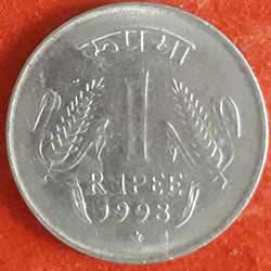 One Rs Coins reverse 1998