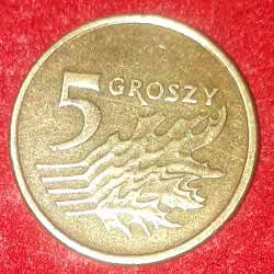 5 Groszy non-magnetic Reverse