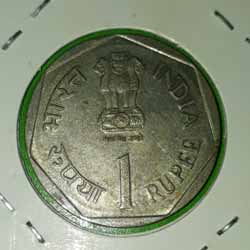 Rained Farming (F.A.O Series) One or 1 Rupee 1988 Commemorative Coins  Obverse