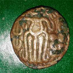 Madurai Nayak coin Hanuman Sriveera Back Madurai Nayak coin Hanuman Sriveera Back