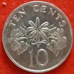Singapore TSingapore Ten or 10 Cents Coin Reverse