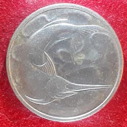 Singapore Twenty or 20 Cents Coin Obverse