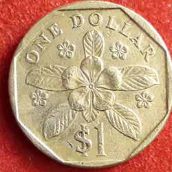 Singapore One or $1 Dollar Coin Reverse