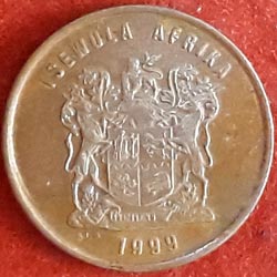 1 Cents Ndebele Legend isewula Afrika Obverse