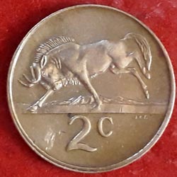 Two Cents Suid Afrika Reverse