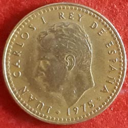 Spain 1 Peseta - Juan Carlos I Coin 1975 Obverse