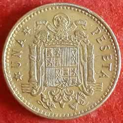 Spain 1 Peseta - Juan Carlos I Coin 1975  Reverse