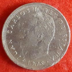 5 Pesetas - Juan Carlos I 1975 Obverse