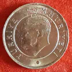 Turkey 5 Kurus Coin Obverse 2018